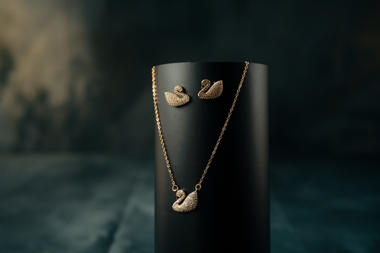 Cute Strawberry Charm Necklace – Gold-Plated Chain with Enamel Fruit & Bead Accents for Girls & Women.