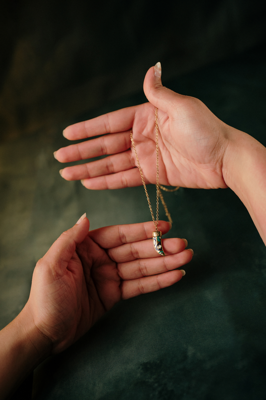 Boho Tribal Enamel Horn Dangle Earrings – Gold Plated Lucky Tusk Charm Earrings for Men & Women