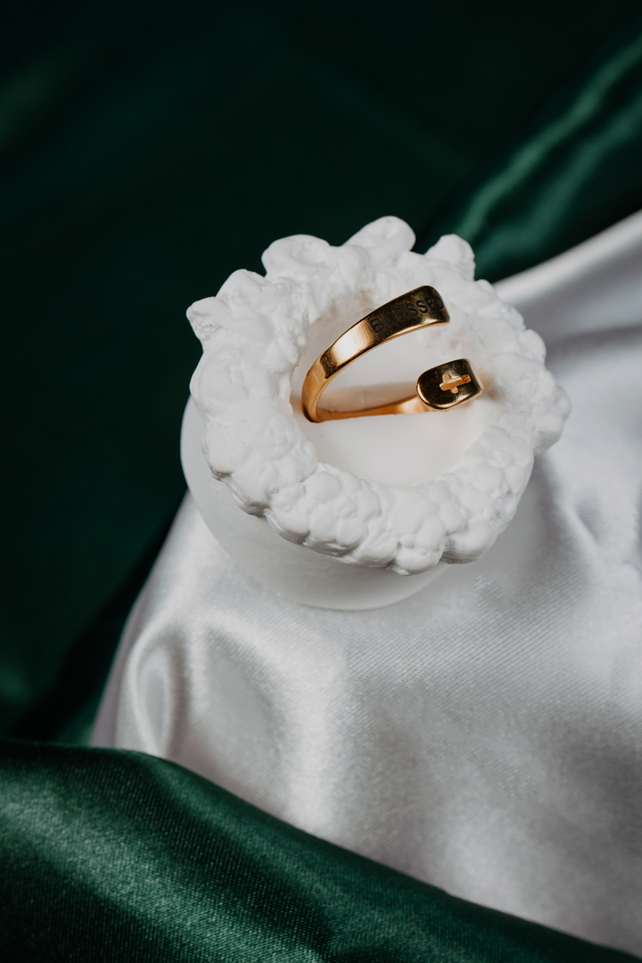 Gold Adjustable “Blessed” Cross Ring – Inspirational Faith Jewelry for Women & Men
